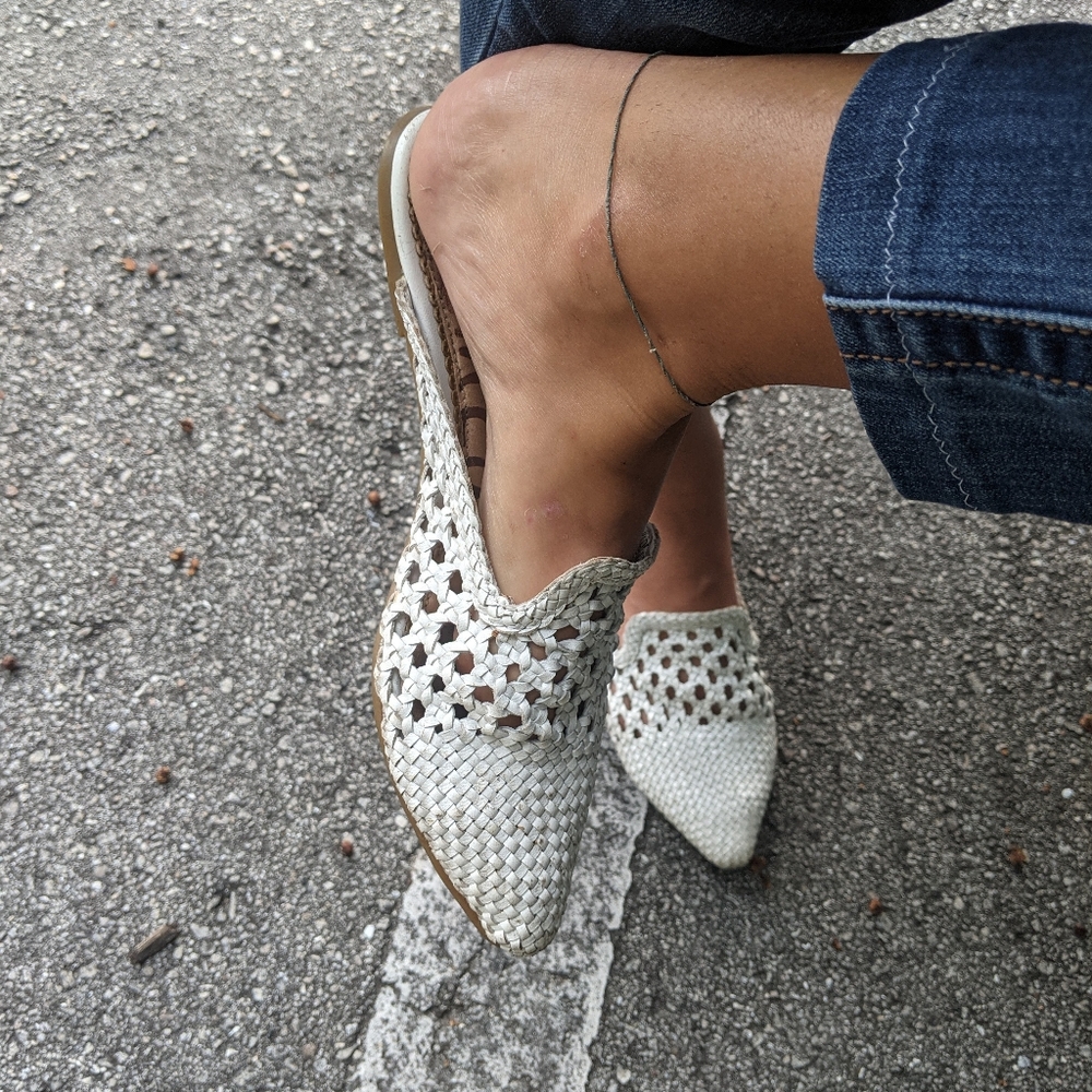 Sam Edelman white mule sz8.5